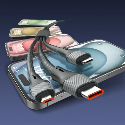 LC97U | LDNIO 3 in 1 Fast Charging Cable 100W - Image 4