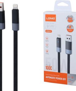 LDNIO | LS241i | 50W USB TO iPhone Auto Power Off Fast Charging Data Cable | 1 Meter