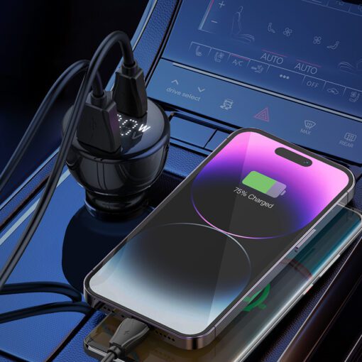 C101 | LDNIO 100W Dual USB Super Fast Car charger - Image 4