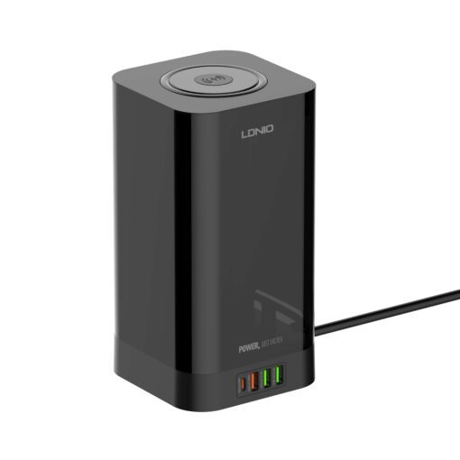 SEW4485 | LDNIO Multiple 2500w Tower Power Strip 32W USB Output With Wireless Charging - Image 2