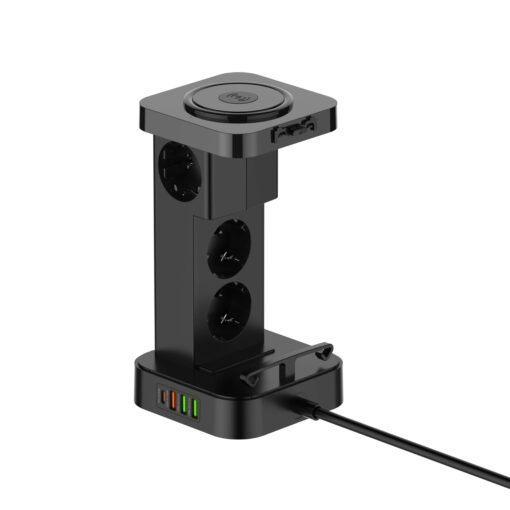 SEW4485 | LDNIO Multiple 2500w Tower Power Strip 32W USB Output With Wireless Charging - Image 6