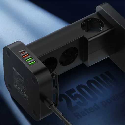SEW4485 | LDNIO Multiple 2500w Tower Power Strip 32W USB Output With Wireless Charging - Image 9