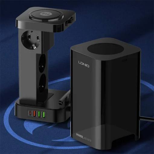 SEW4485 | LDNIO Multiple 2500w Tower Power Strip 32W USB Output With Wireless Charging - Image 11