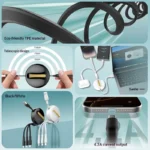 LC90A | LDNIO 3 IN1 Retractable data cable| color | white - Image 8