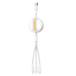 LC90A | LDNIO 3 IN1 Retractable data cable| color | white - Image 2