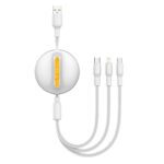 LC90A | LDNIO 3 IN1 Retractable data cable| color | white
