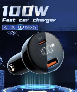 C101 | شاحن سيارة فائق السرعة بمنفذي USB و تايب سي  من LDNIO بقوة 100 واط