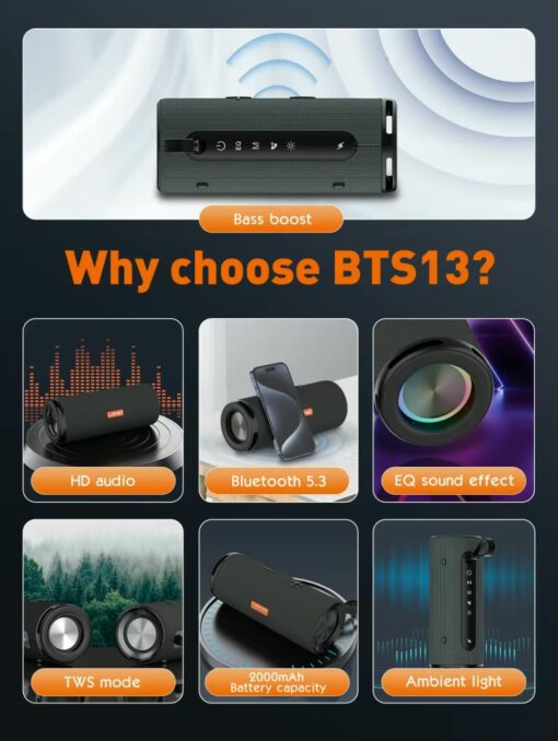 BTS13 | LDNIO Mini Wireless BT Bass HIFI Speaker - Image 6