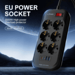 LDNIO SE6403C EU Plug Extension Power Socket 6 Way Outlet 4 USB Port 3.4A Surge Protector Electric Power Strip - Image 2