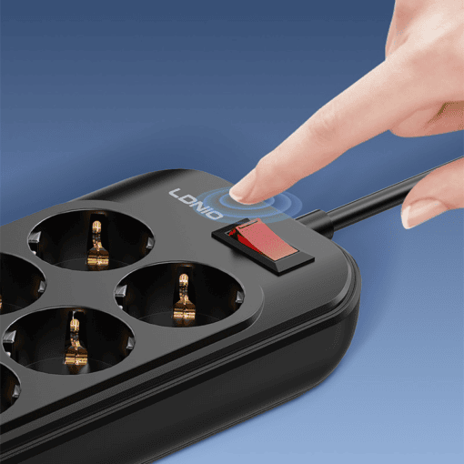 LDNIO SE6403C EU Plug Extension Power Socket 6 Way Outlet 4 USB Port 3.4A Surge Protector Electric Power Strip - Image 9