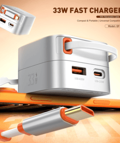 Q9 | LDNIO 33W Safe PD with built-in cable super-fast charging Q9