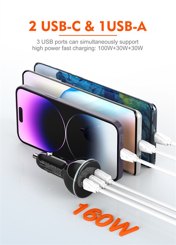 2 USB-C & 1 USB-A