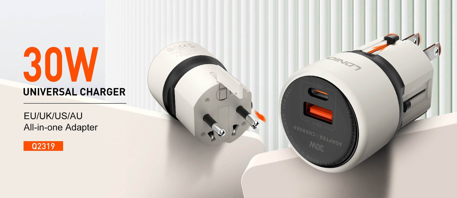 LDNIO Q2319 Travel Adapter Hero