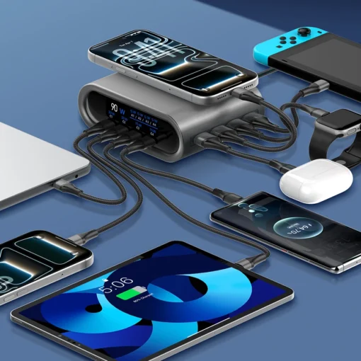 LDNIO Q17 GaN 100W Desktop Charger – 8-Device Fast Charger - Image 8